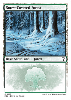 Snow-Covered Forest (White Border) [Mystery Booster 2]-1