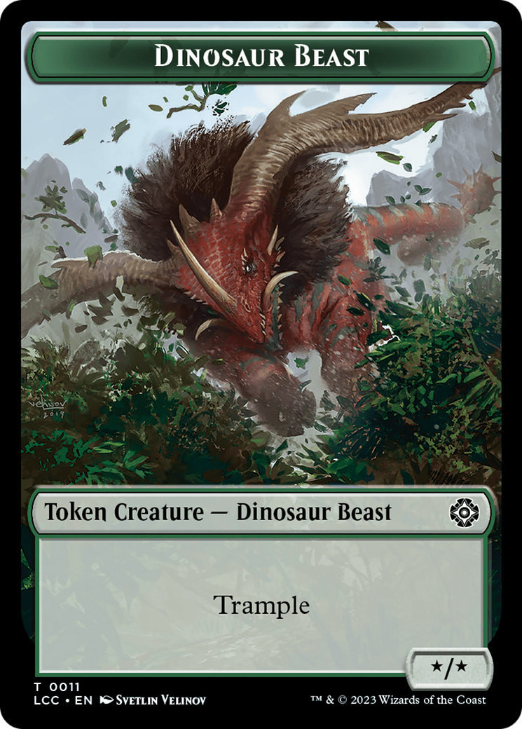 Dinosaur Beast (TLCC-011) - The Lost Caverns of Ixalan Commander Tokens Foil-1