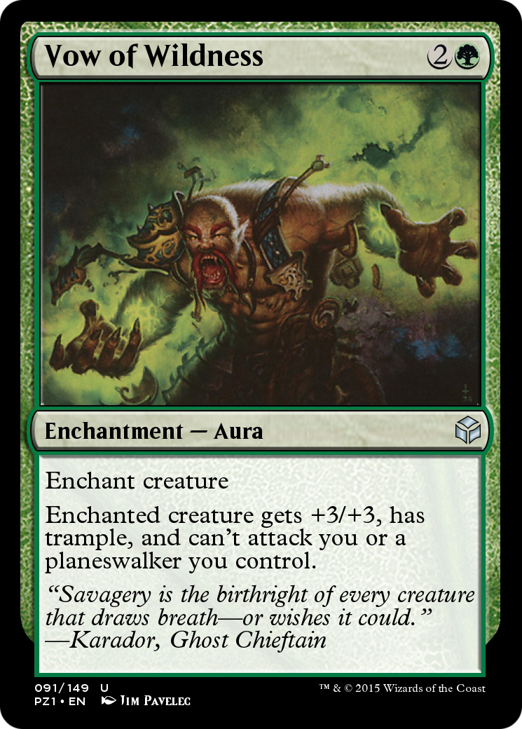 Vow of Wildness (PZ1-091) - Legendary Cube Prize Pack Foil-1