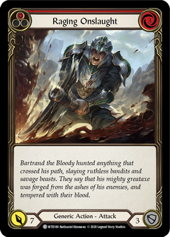 Raging Onslaught (Red) [U-WTR188] (Welcome to Rathe Unlimited)  Unlimited Rainbow Foil-2