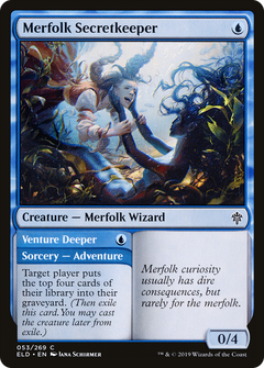 Merfolk Secretkeeper // Venture Deeper [Throne of Eldraine]-1