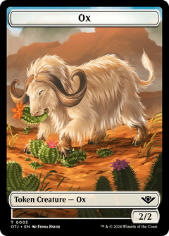 Ox (TOTJ-003) - Outlaws of Thunder Junction Tokens-1