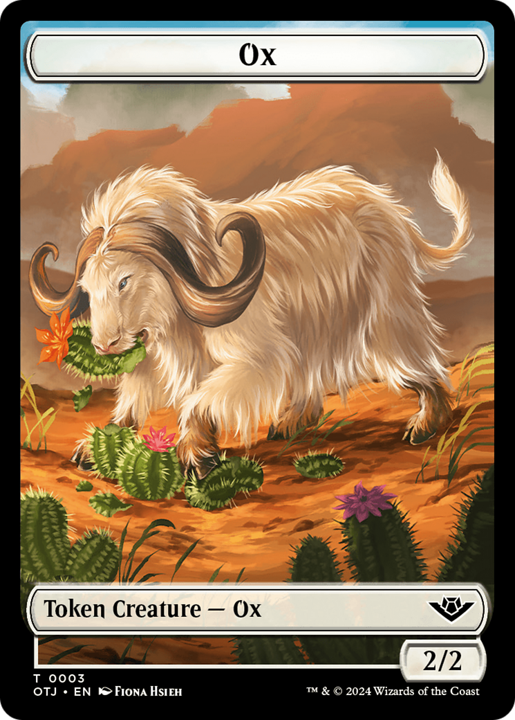 Ox (TOTJ-003) - Outlaws of Thunder Junction Tokens-1