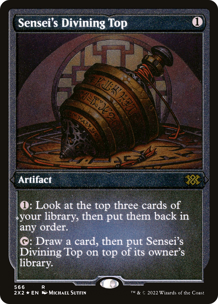 Sensei's Divining Top (Foil Etched) [Double Masters 2022]-1