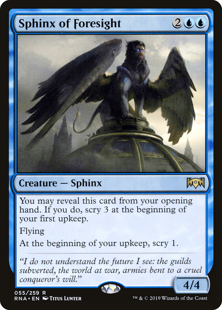 Sphinx of Foresight [Ravnica Allegiance]-1