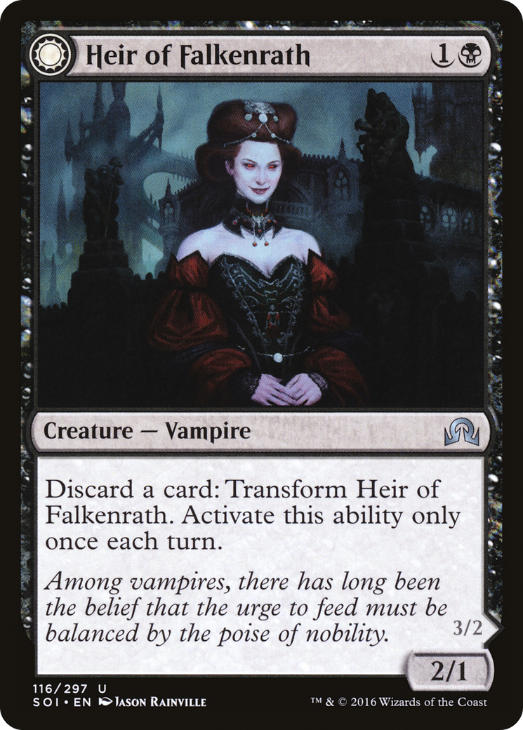 Heir of Falkenrath // Heir to the Night [Shadows over Innistrad]-3