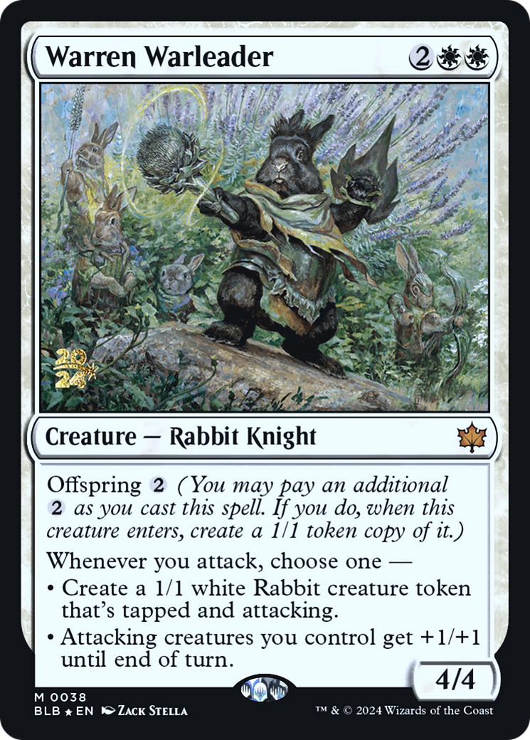 Warren Warleader (PRE-038) - Bloomburrow Promos Foil-1