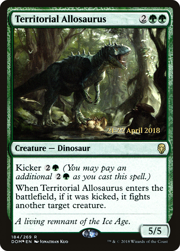 Territorial Allosaurus [Dominaria Prerelease Promos]-1
