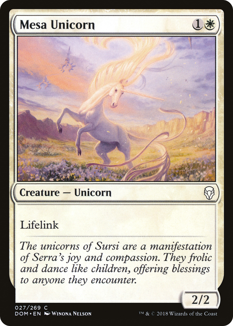Mesa Unicorn [Dominaria]-1