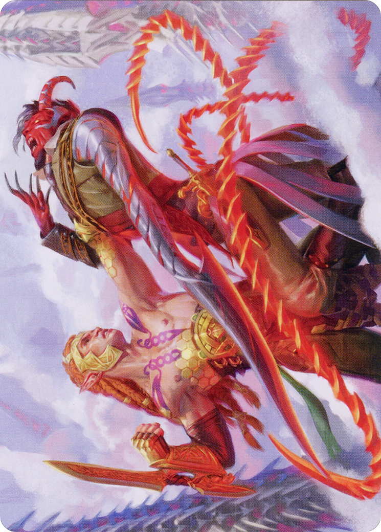 Tyvar's Stand // Tyvar's Stand (AONE-043) - Phyrexia: All Will Be One Art Series (Borderless) Foil-3