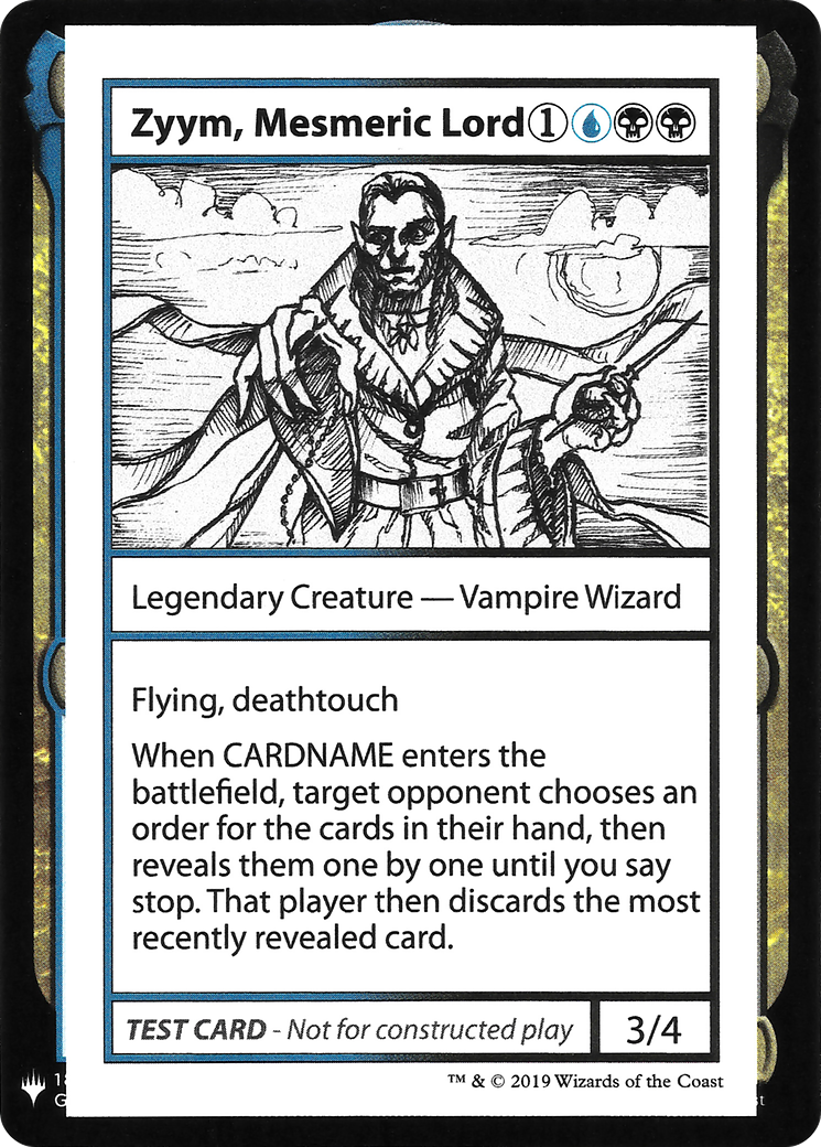 Zyym, Mesmeric Lord (CMB1-) - Mystery Booster Playtest Cards 2019-1