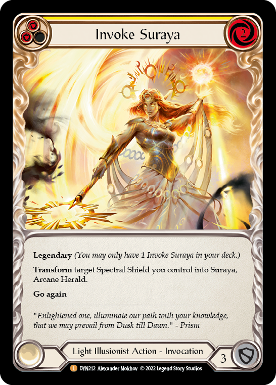 Invoke Suraya // Suraya, Archangel of Knowledge [DYN212] (Dynasty)  Rainbow Foil-1