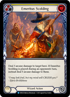 Emeritus Scolding (Yellow) [EVR126] (Everfest)  1st Edition Normal-2