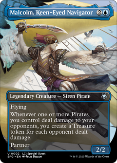 Malcolm, Keen-Eyed Navigator (Borderless) [The Lost Caverns of Ixalan Special Guests]-1