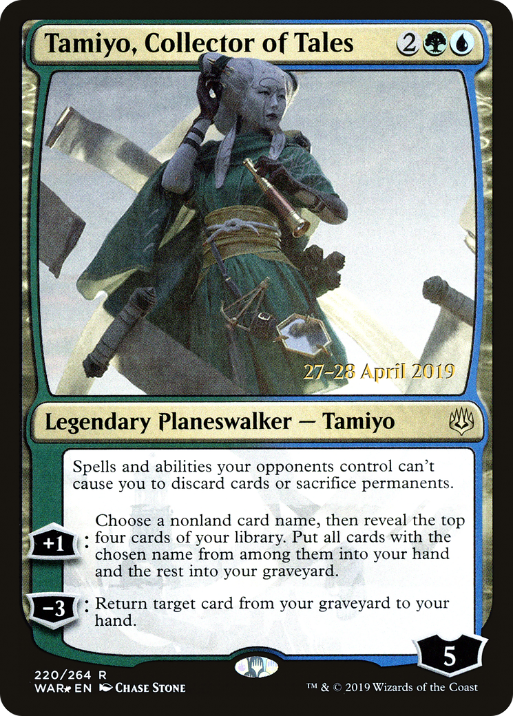 Tamiyo, Collector of Tales [War of the Spark Prerelease Promos]-1