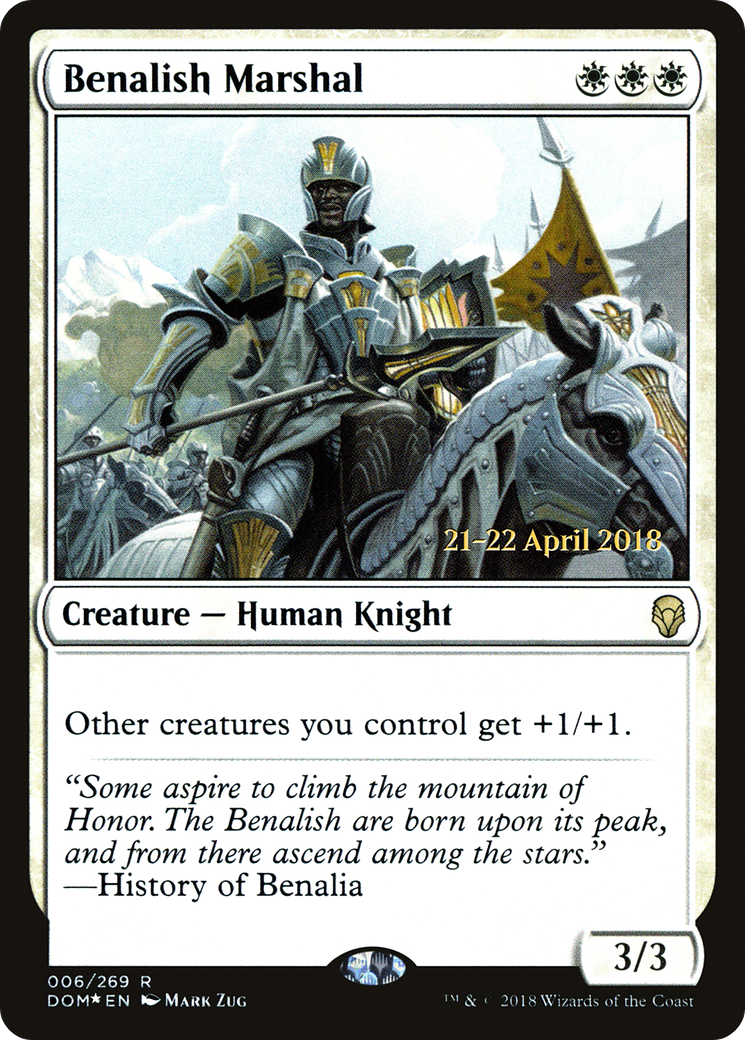 Benalish Marshal [Dominaria Prerelease Promos]-1