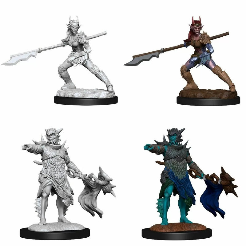 Magic the Gathering Unpainted Miniatures Coralhelm Commander & Halimar Wavewatch (Merfolk)-1