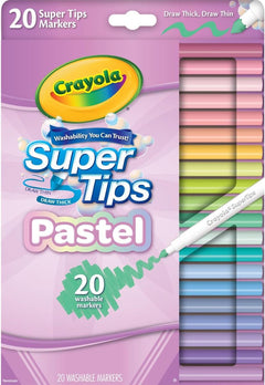 Crayola Pastel Supertip Markers, 20 Count
