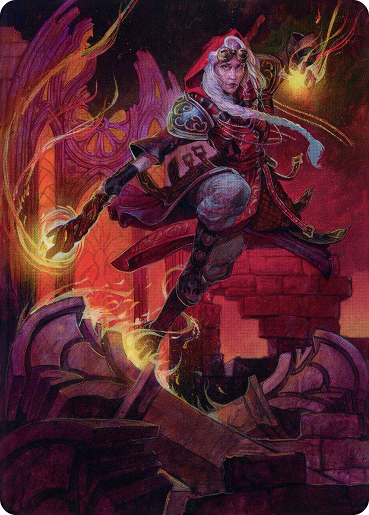 Jaya, Fiery Negotiator // Jaya, Fiery Negotiator (ADMU-035) - Dominaria United Art Series (Borderless) Foil-3