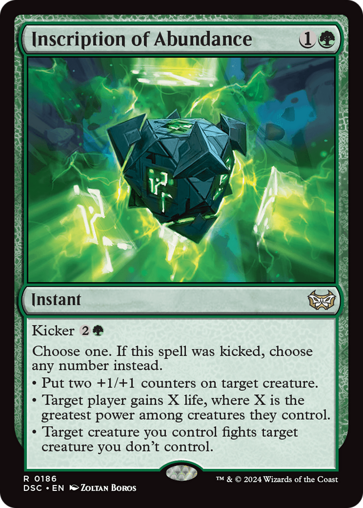 Inscription of Abundance [Duskmourn: House of Horror Commander]-1