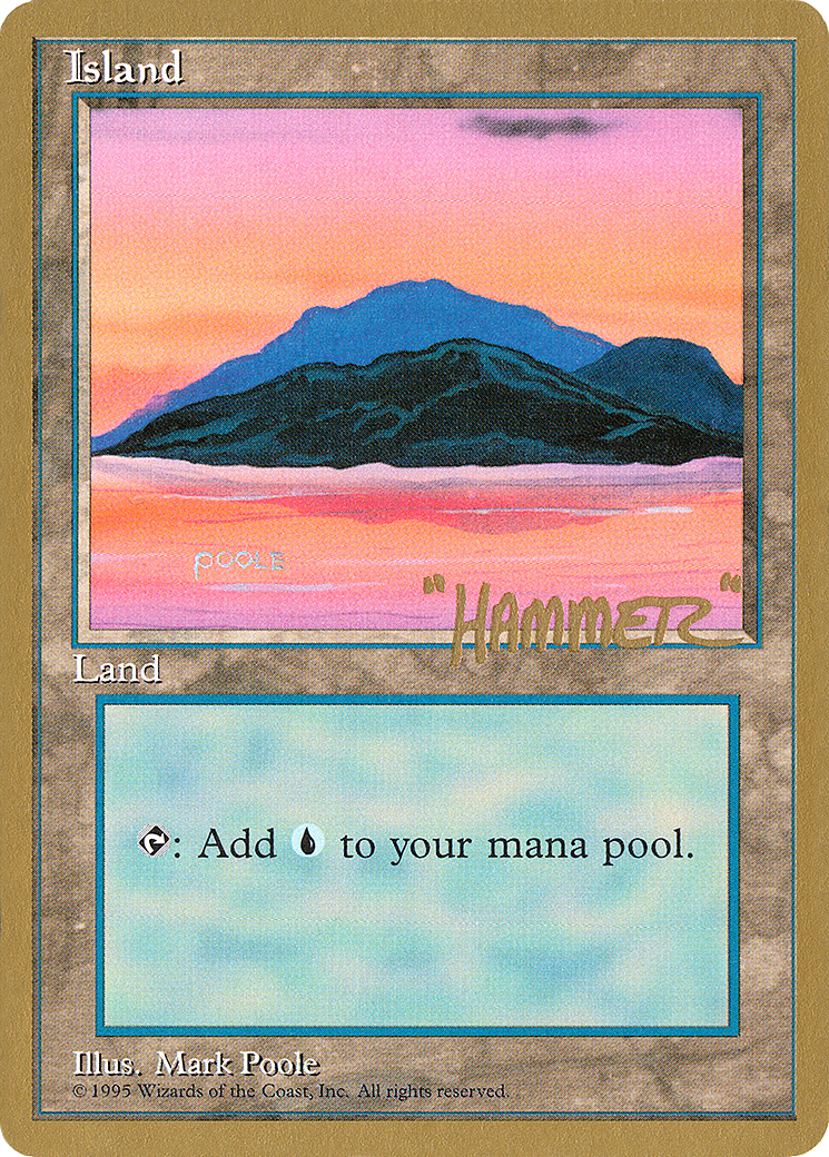Island (C) - 1996 Shawn "Hammer" Regnier (4ED) (WCD-) - Pro Tour Collector Set-1