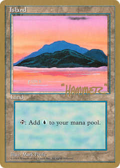 Island (C) - 1996 Shawn "Hammer" Regnier (4ED) (WCD-) - Pro Tour Collector Set-1