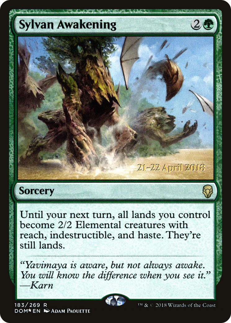 Sylvan Awakening [Dominaria Prerelease Promos]-1