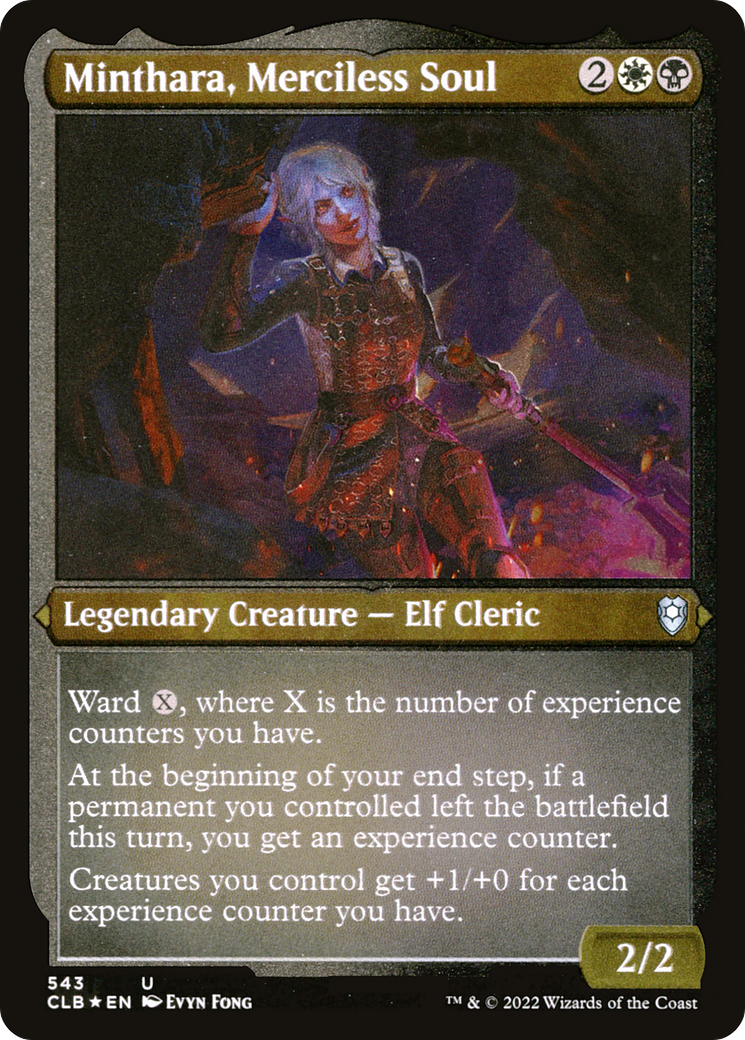 Minthara, Merciless Soul (CLB-543) - Commander Legends: Battle for Baldur's Gate Etched Foil-1