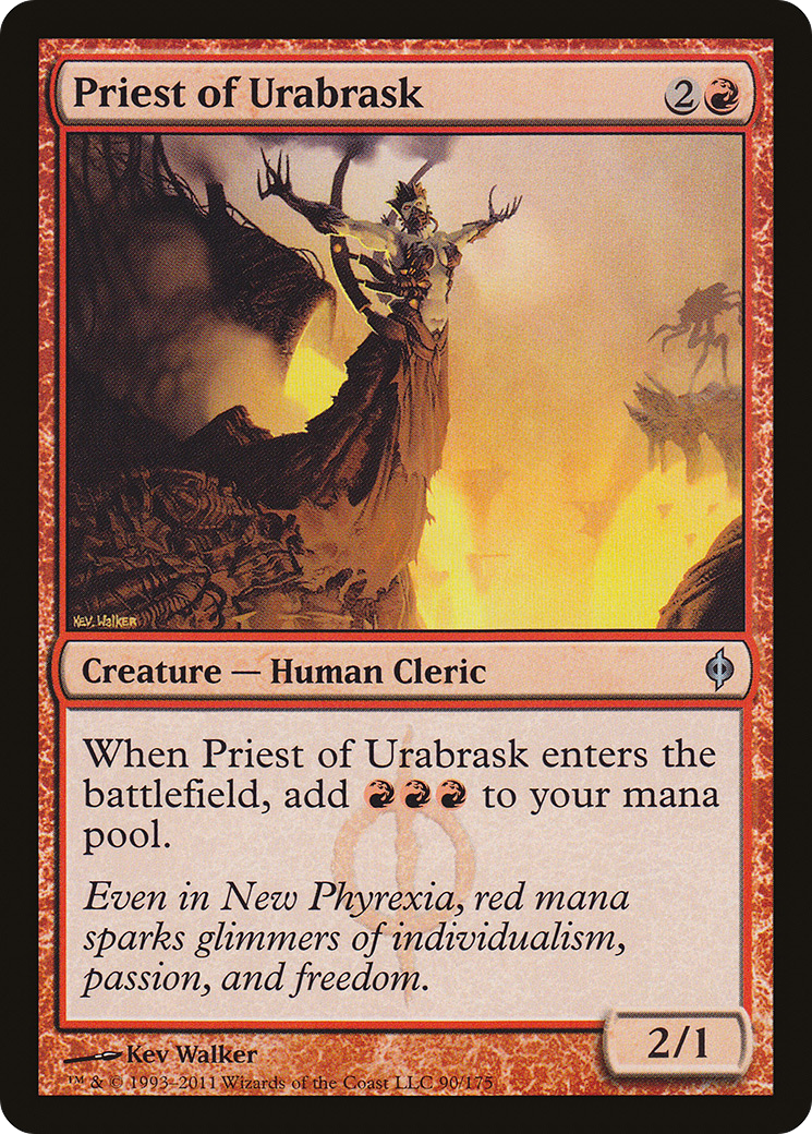 Priest of Urabrask [New Phyrexia]-1