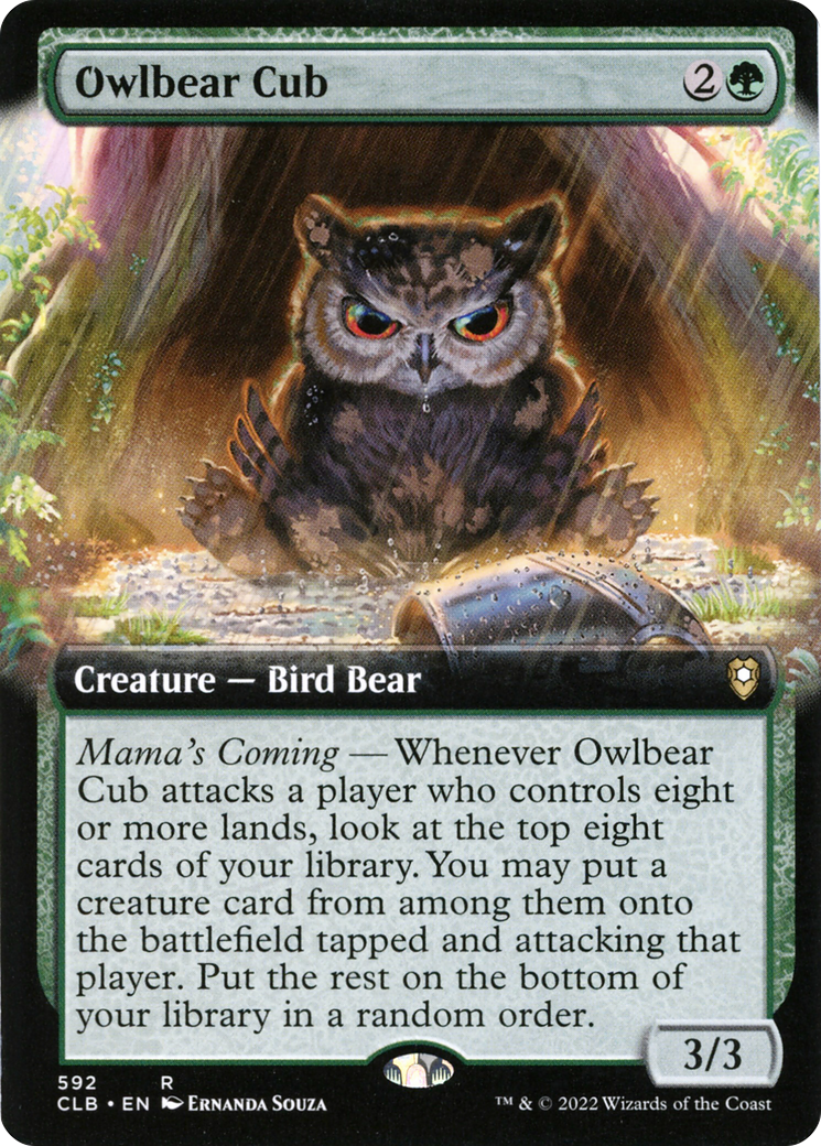 Owlbear Cub (Extended Art) [Commander Legends: Battle for Baldur's Gate]-1