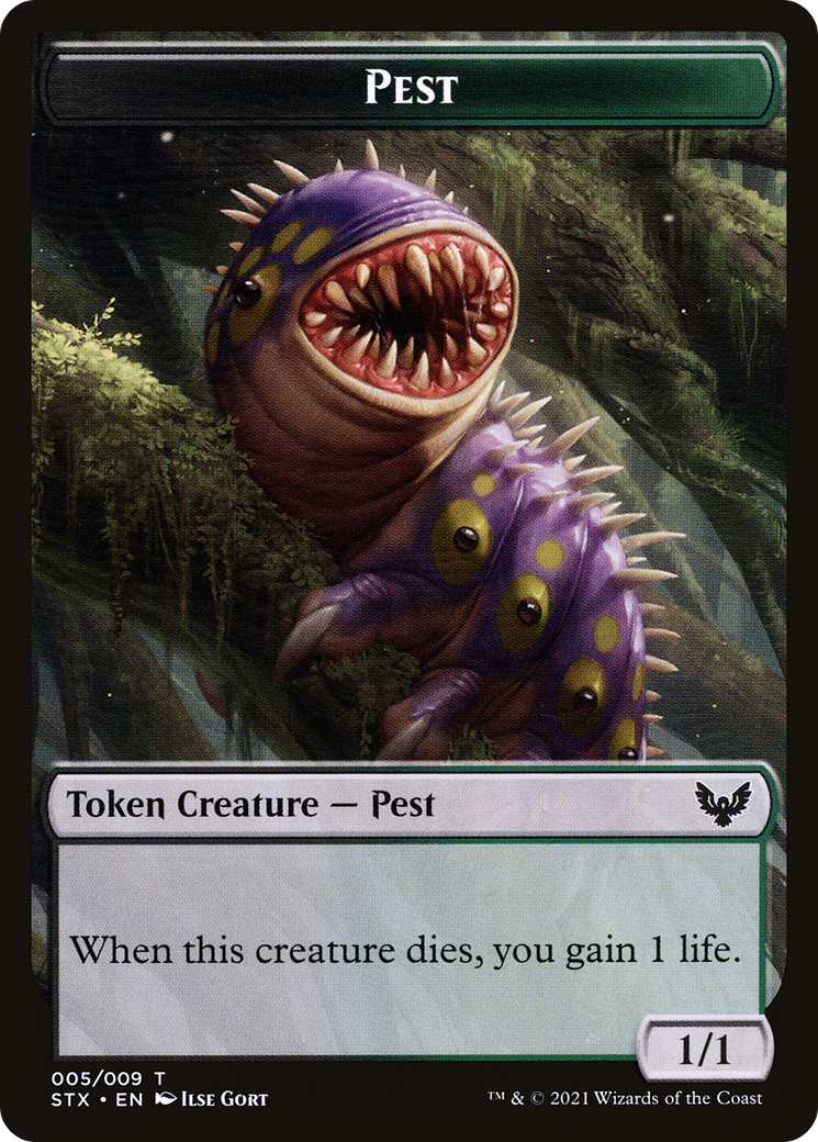 Pest Token [Strixhaven: School of Mages Tokens]-1