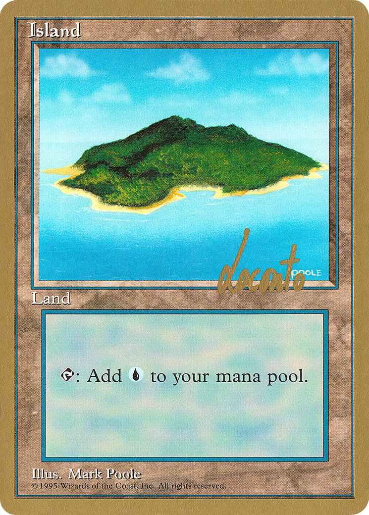 Island (A) - 1996 Michael Loconto (4ED) (WCD-) - Pro Tour Collector Set-1