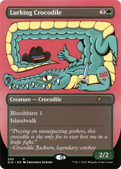 Lurking Crocodile (SLD-590) - Secret Lair Drop (Borderless) Etched Foil-1