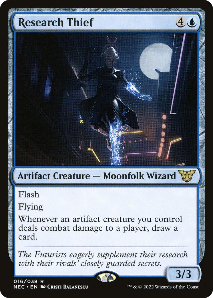Research Thief [Kamigawa: Neon Dynasty Commander]-1