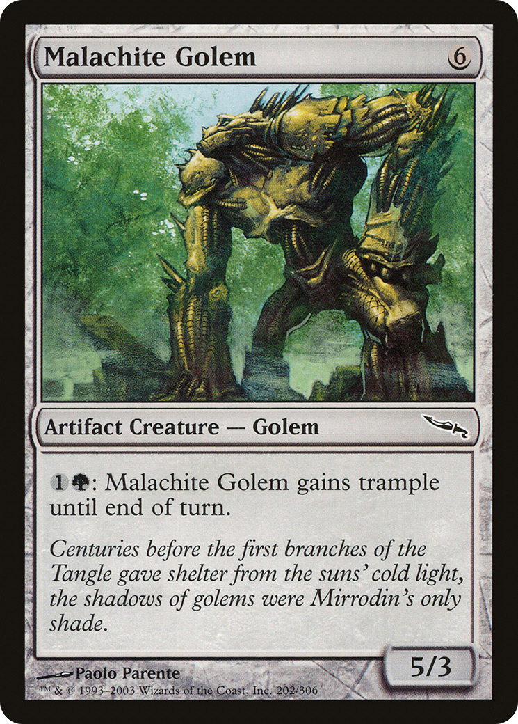 Malachite Golem [Mirrodin]-1
