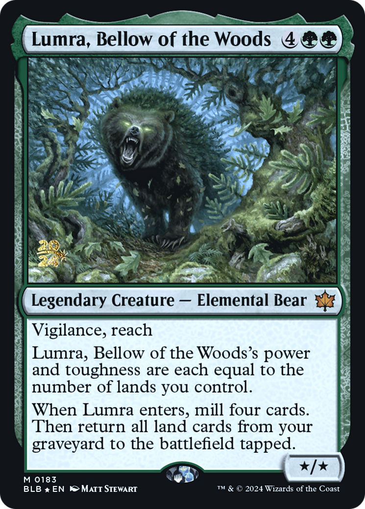 Lumra, Bellow of the Woods [Bloomburrow Prerelease Promos]-1