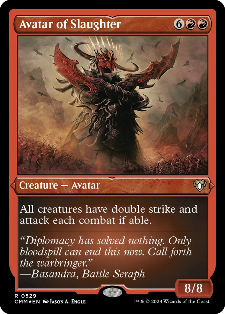 Avatar of Slaughter (Foil Etched) [Commander Masters]-1
