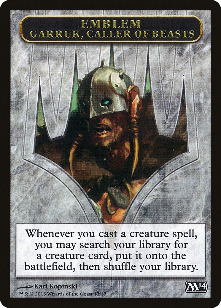 Garruk, Caller of Beasts Emblem [Magic 2014 Tokens]-1