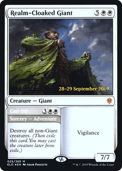 Realm-Cloaked Giant // Cast Off [Throne of Eldraine Prerelease Promos]-1