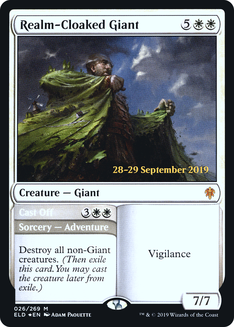 Realm-Cloaked Giant // Cast Off [Throne of Eldraine Prerelease Promos]-1