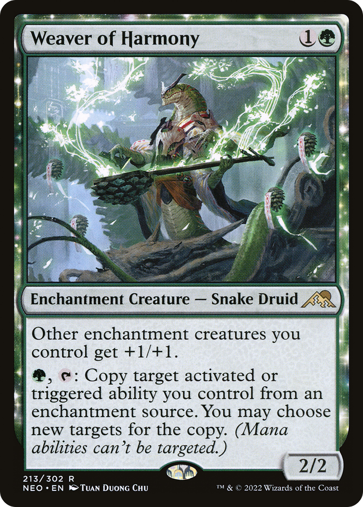 Weaver of Harmony (NEO-213) - Kamigawa: Neon Dynasty: (enchantment) Foil-1