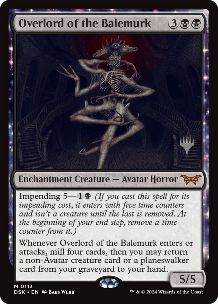 Overlord of the Balemurk (Promo Pack) [Duskmourn: House of Horror Promos]-1
