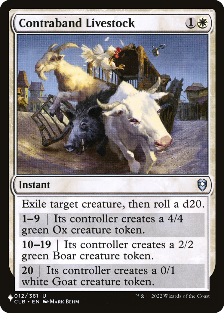 Contraband Livestock [The List]-1