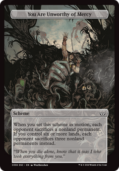 You Are Unworthy of Mercy (Full Art) (A:DSC-359) - Duskmourn: House of Horror Commander-1