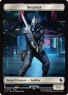 Soldier // Rebel Double-Sided Token [FINAL FANTASY Commander Tokens]-1