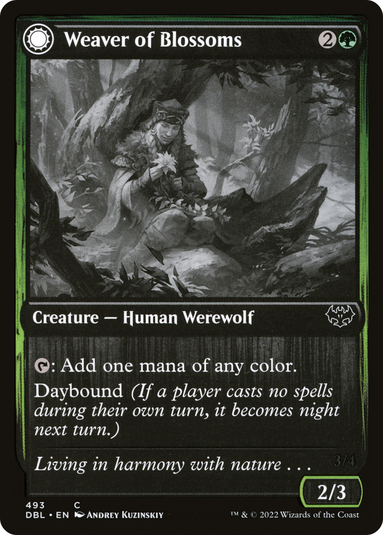 Weaver of Blossoms (DBL-493) - Innistrad: Double Feature: (Double Faced Transform)-1