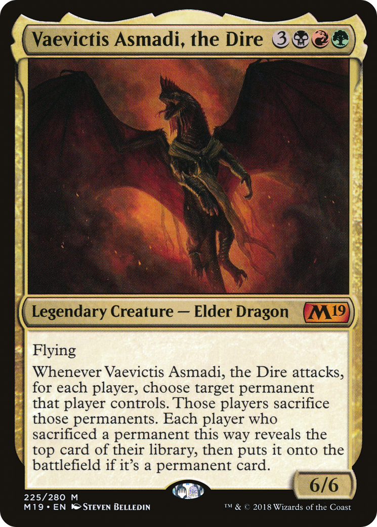 Vaevictis Asmadi, the Dire (M19-225) - Core Set 2019-1