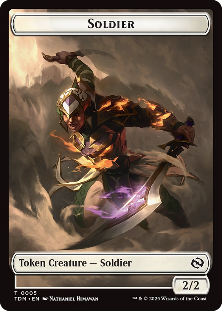 Soldier (0004) // Soldier (0005) Double-Sided Token [Tarkir: Dragonstorm Tokens]-2