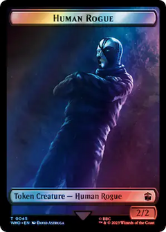 Human Rogue // Cyberman Double-Sided Token (Surge Foil) [Doctor Who Tokens]-1