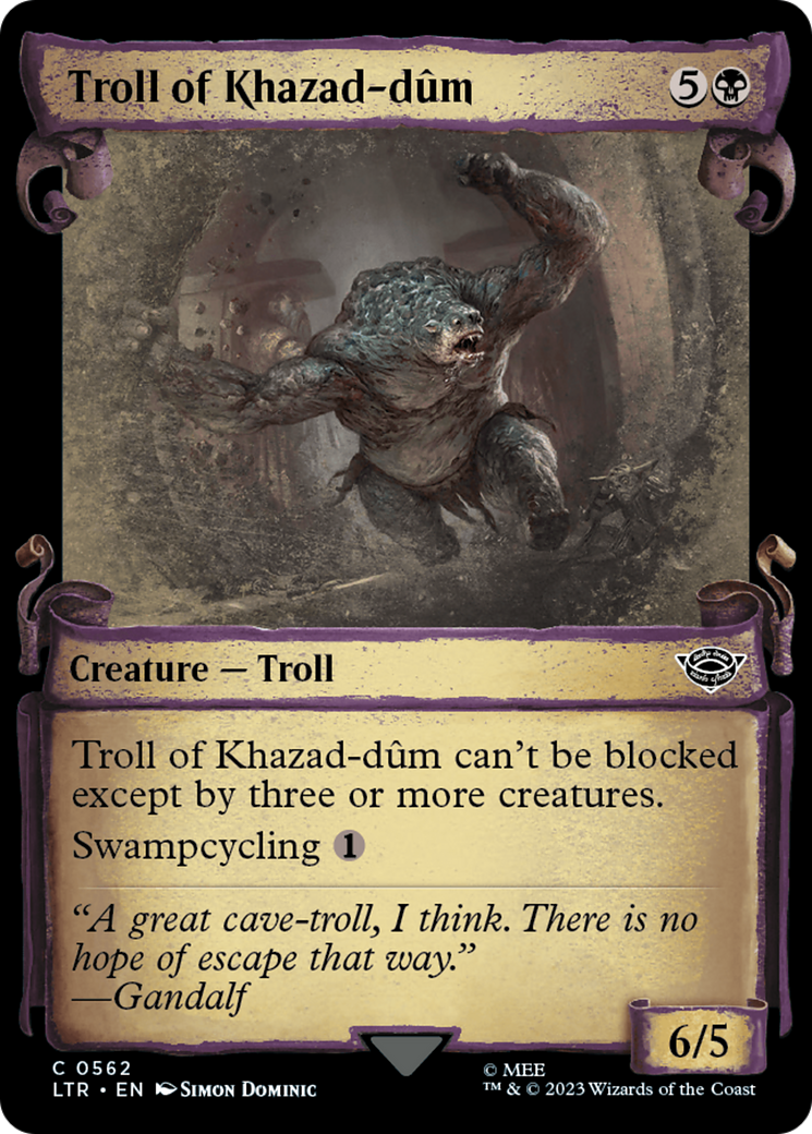 Troll of Khazad-dum (Showcase Scrolls) (LTR-562) - The Lord of the Rings: Tales of Middle-earth: (Showcase) Foil-1